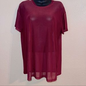 Sheer Mesh T-shirt Top